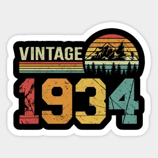 Vintage 1934 Retro Classic 90th Birthday Gift Sticker